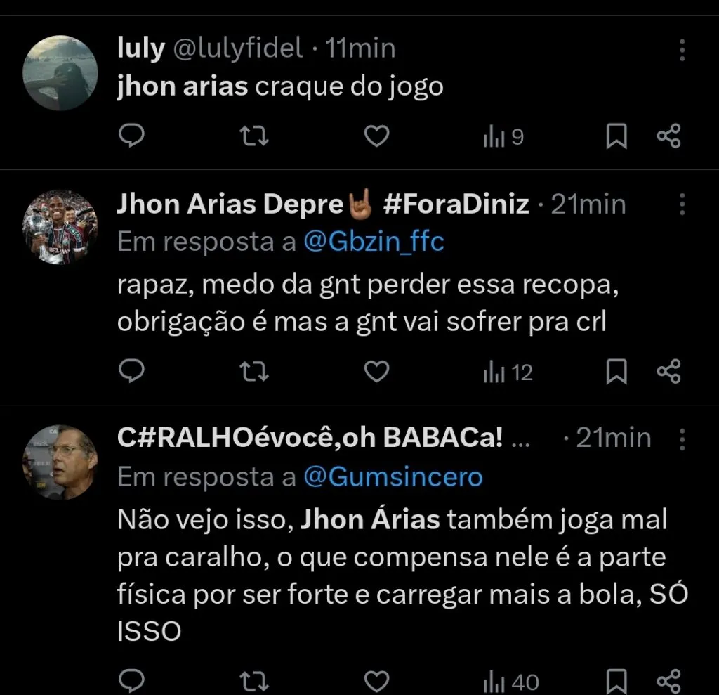 Repercussão via Twitter