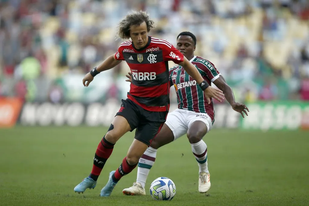David Luiz em ação contra o Fluminense. (Photo by Wagner Meier/Getty Images)