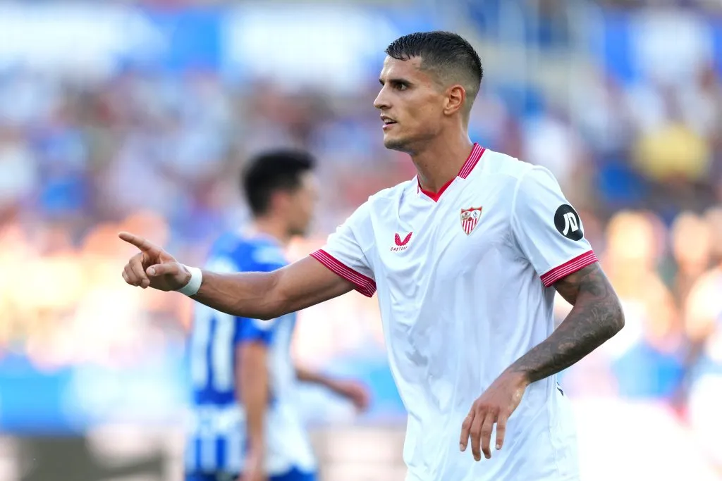 Lamela pelo Sevilla. (Photo by Juan Manuel Serrano Arce/Getty Images)