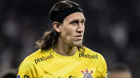 Partiu, rival: Cássio, do Corinthians, tem nome falado em grande clube paulista. Foto: Abner Dourado/AGIF