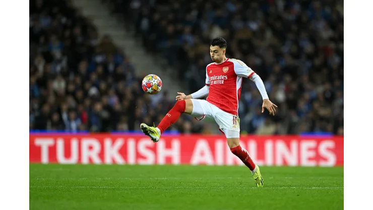 O Arsenal fez jogo ruim contra o Porto e voltou com uma derrota no jogo de ida da Liga dos Campeões, no Estádio do Dragão (Foto: Michael Regan/Getty Images)