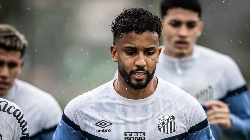 Santos foi integrado ao elenco do Santos (Foto: Raul Baretta/ Santos FC/ Divulgação)