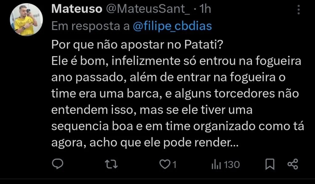 Repercussão via Twitter
