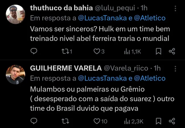 Repercussão via Twitter