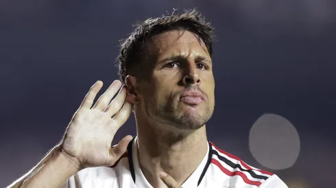 Calleri provoca o Palmeiras. Foto: Alexandre Schneider/Getty Images