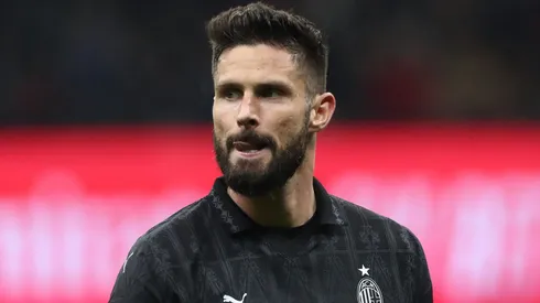 Olivier Giroud of AC Milan . (Photo by Marco Luzzani/Getty Images)