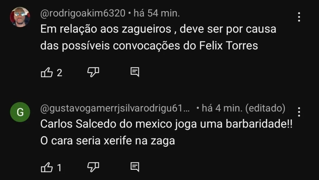 Repercussão via YouTube