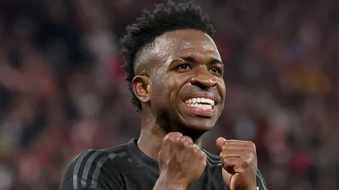 Vini Jr empata o jogo. Foto: Alexander Hassenstein/Getty Images