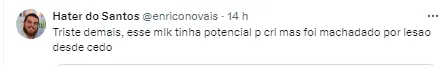 Torcedor do Santos comenta sobre saída do jogador