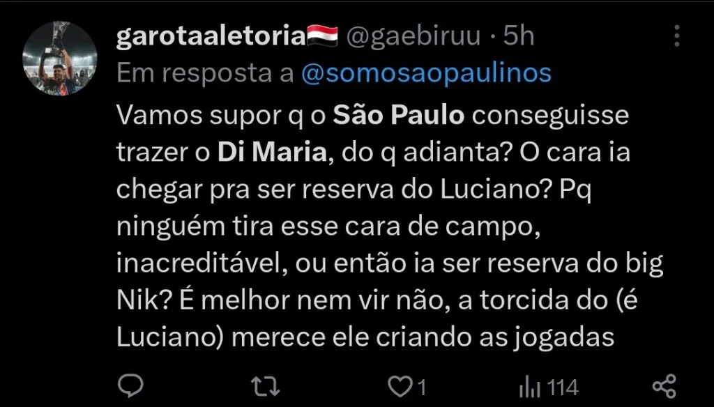 Repercussão via Twitter