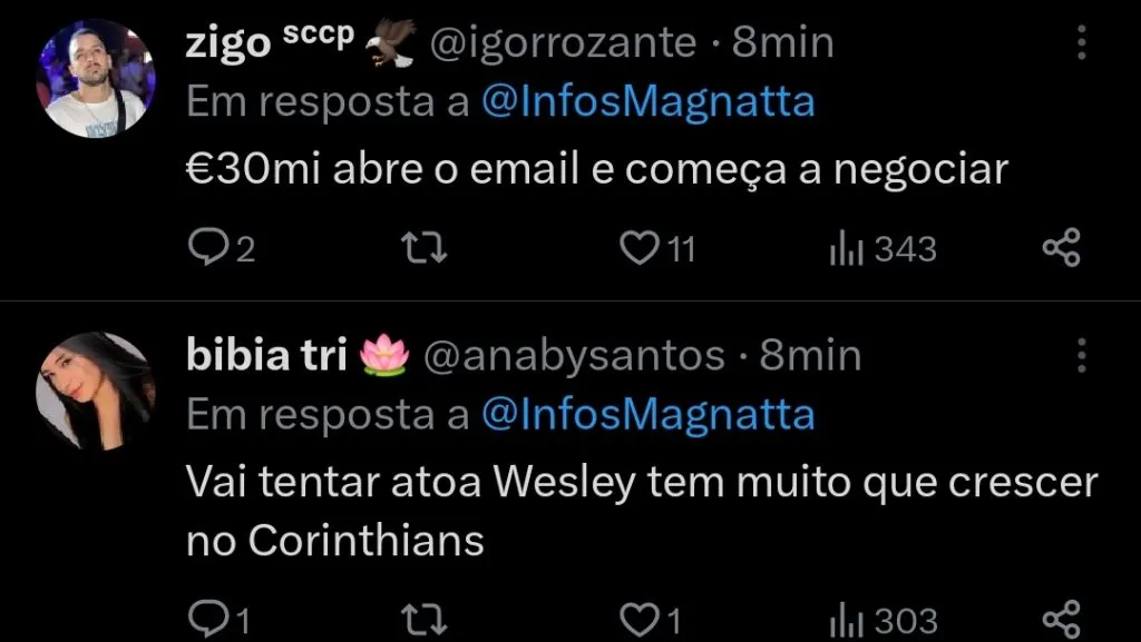 Repercussão via Twitter