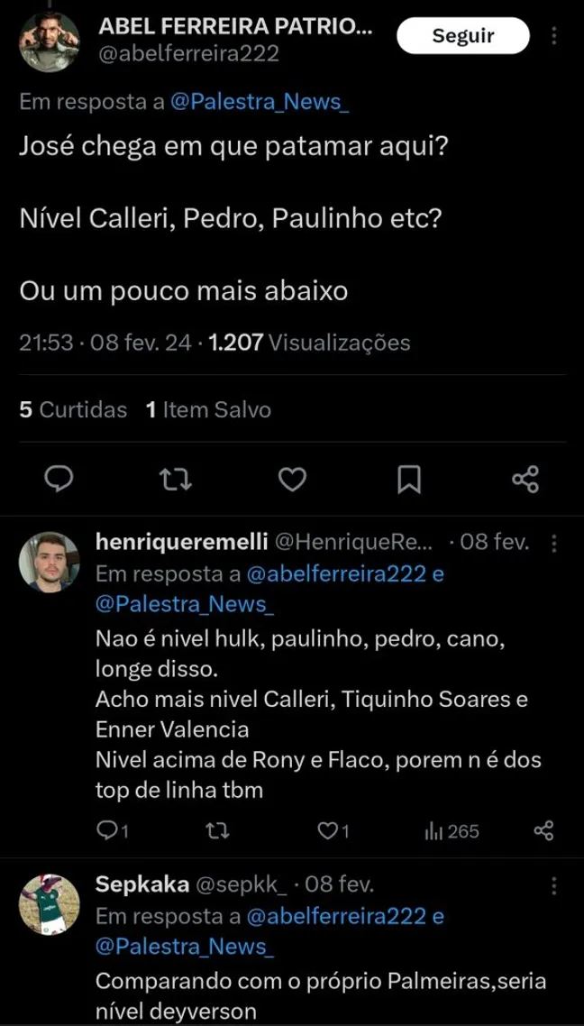 Repercussão via Twitter