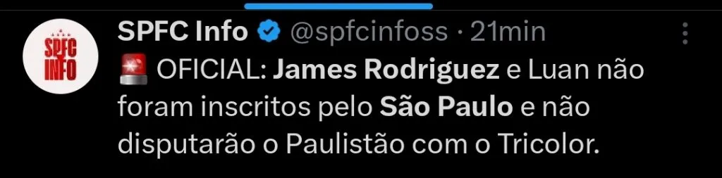 Repercussão via Twitter