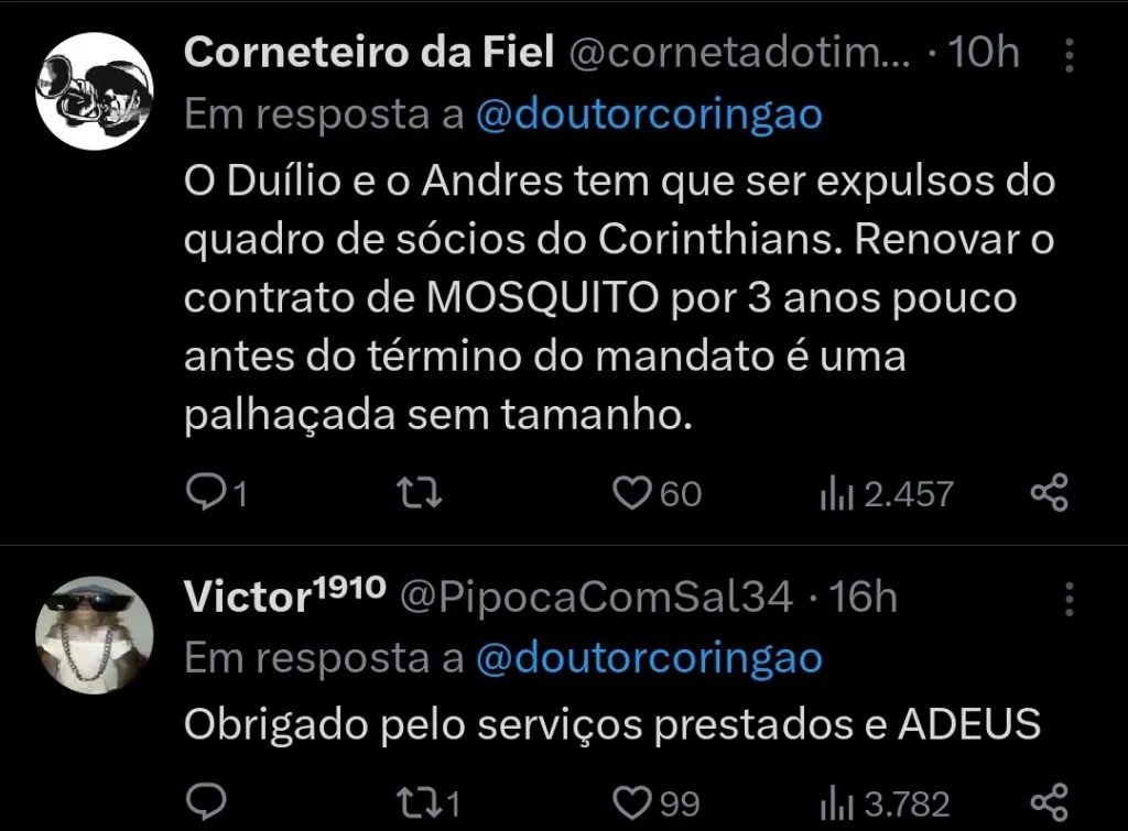 Repercussão via Twitter