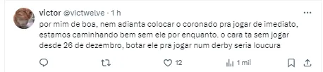 Torcida do Corinthians comenta sobre a chance de ter a dupla
