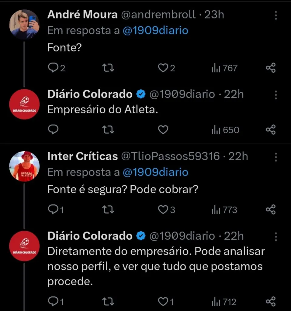 Repercussão via Twitter