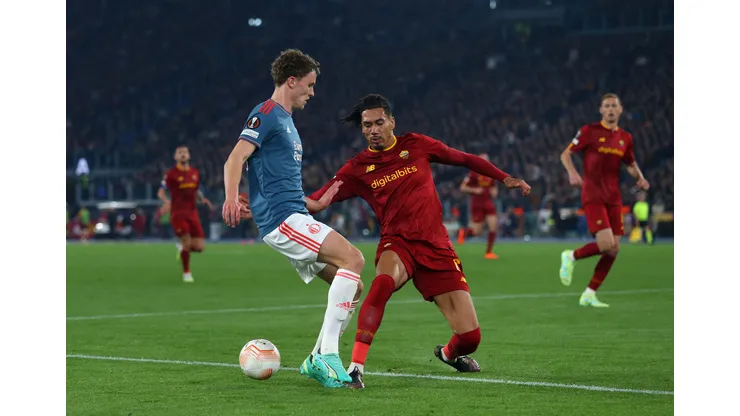 Roma e Feyenoord durante duelo no Olímpico pelas quartas de final da Liga Europa em 2023 (Foto: Paolo Bruno/Getty Images)