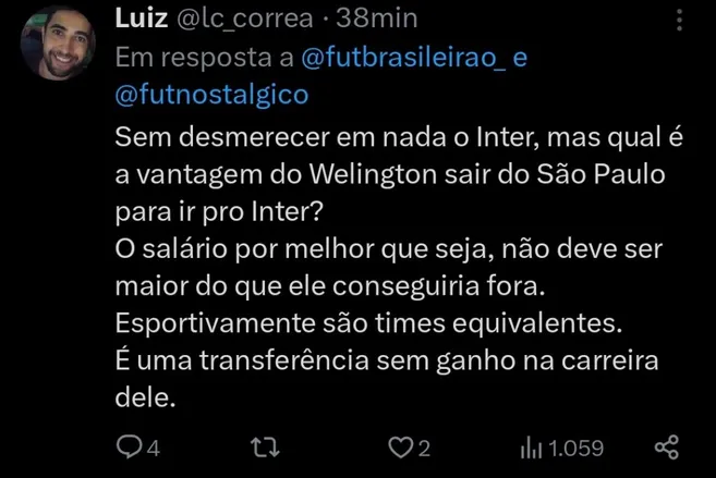 Repercussão via Twitter