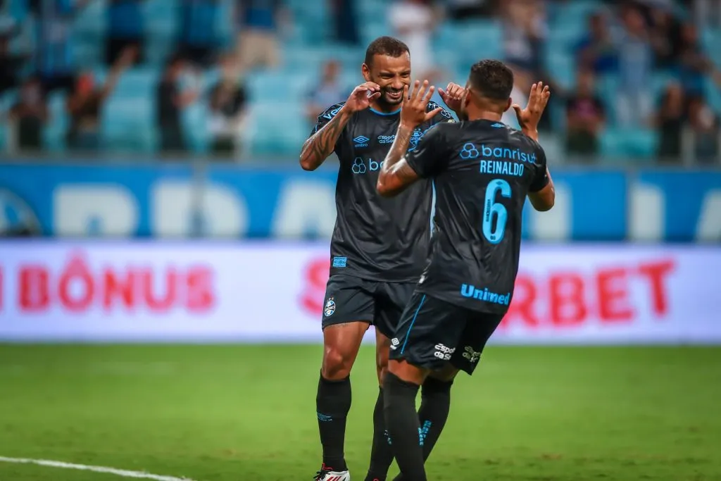 RS – FUTEBOL/GAUCHAO 2024 /GREMIO X NOVO HAMBURGO – ESPORTES – Lance da partida entre Gremio e Novo Hamburgo disputada na noite desta terca-feira, na Arena do Gremio, valida pela sexta rodada do Campeonato Gaucho 2024. FOTO: LUCAS UEBEL/GREMIO FBPA