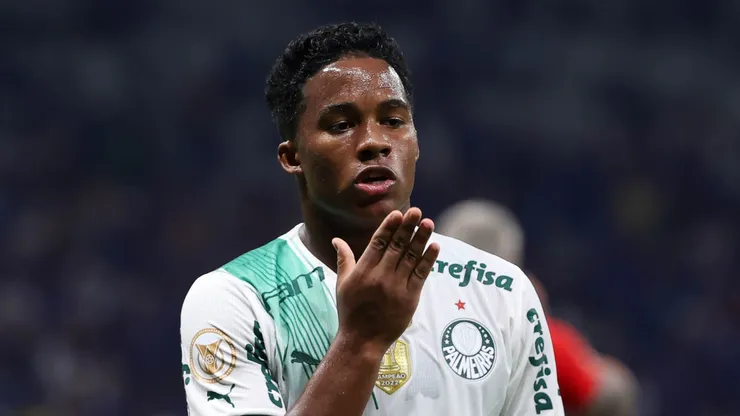 Endrick virou exemplo em coletiva de Abel Ferreira no Palmeiras (Foto: Cesar Greco/Palmeiras/Divulgação)