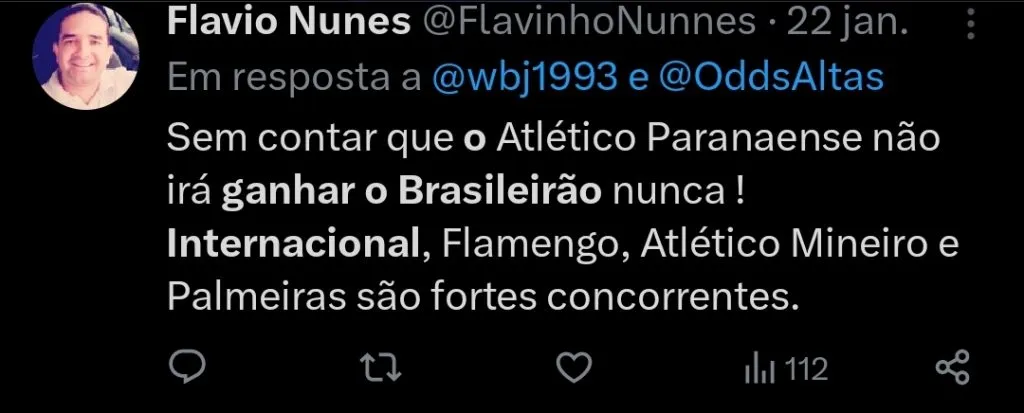 Repercussão via Twitter