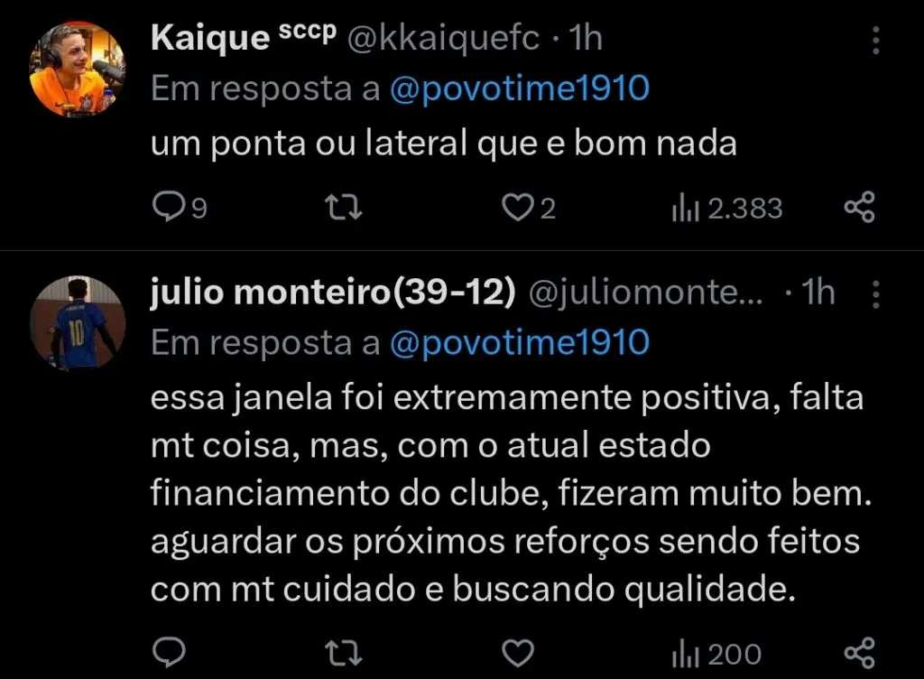 Repercussão via Twitter