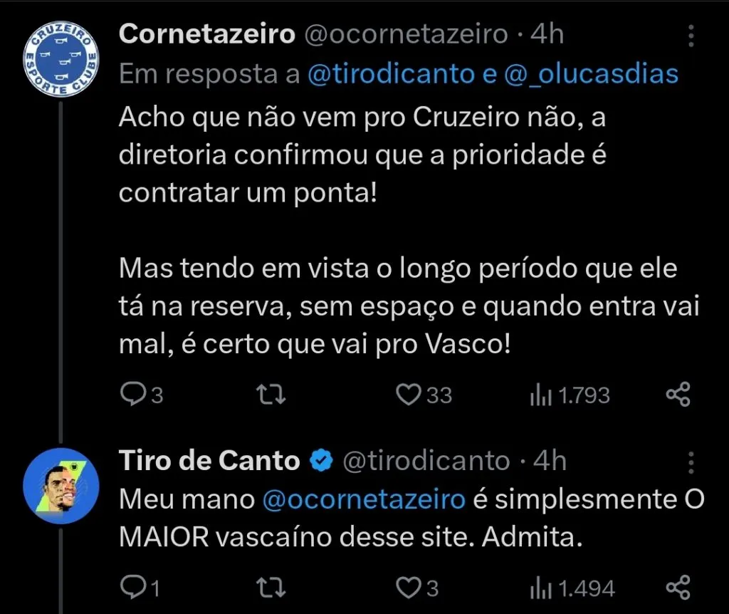 Repercussão via Twitter