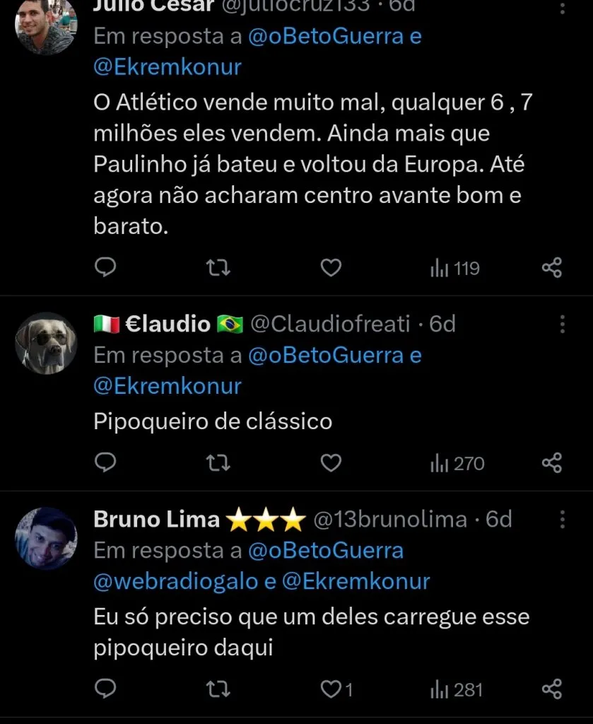 Repercussão via Twitter