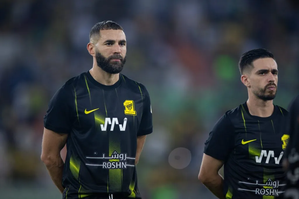 Benzema e Igor Coronado, novo reforço do Corinthians. (Photo by Yasser Bakhsh/Getty Images)