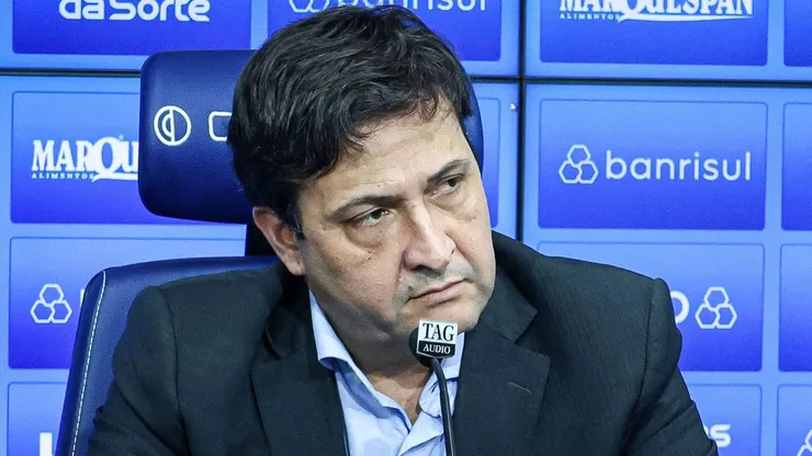 RS - PORTO ALEGRE - 29/06/2023 - GREMIO, COLETIVA DO PRESIDENTE ALBERTO GUERRA - Alberto Guerra presidente do Grêmio durante em coletiva de imprensa realizada no CT Luiz Carvalho. Foto: Maxi Franzoi/AGIF