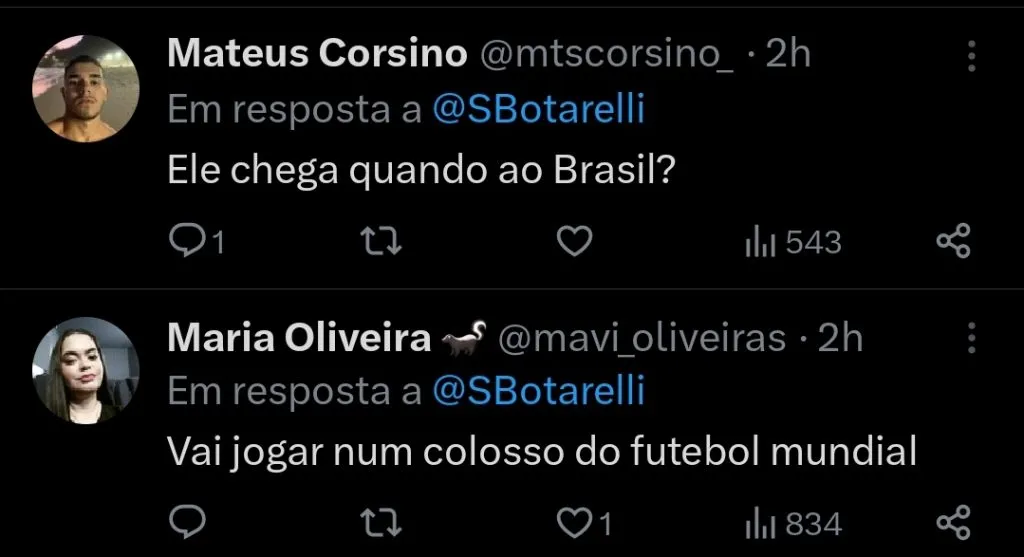 Repercussão via Twitter