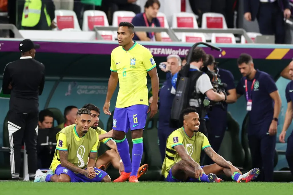 Alex Sandro na Copa de 22. (Photo by Michael Steele/Getty Images)