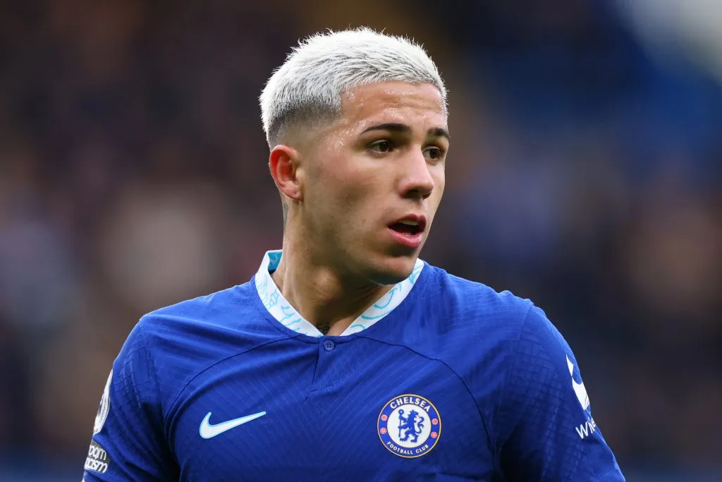Enzo Fernandez of Chelsea. (Photo by Marc Atkins/Getty Images)