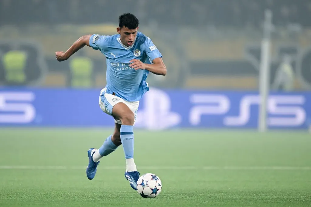 Matheus Nunes em campo pelo City. Photo by Christian Kaspar-Bartke/Getty Images)