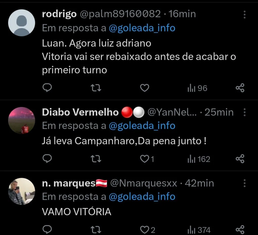 Repercussão via Twitter