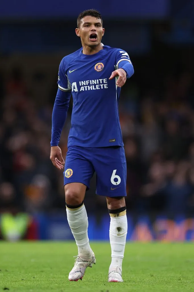 Thiago Silva em ação no Chelsea. Foto: Richard Heathcote/Getty Images