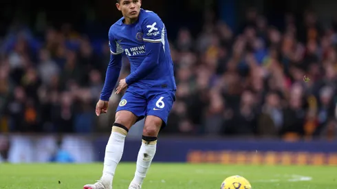 LONDON, ENGLAND – FEBRUARY 04: Thiago Silva of Chelsea in action during the Premier League match between Chelsea FC and Wolverhampton Wanderers at Stamford Bridge on February 04, 2024 in London, England. (Photo by Richard Heathcote/Getty Images)