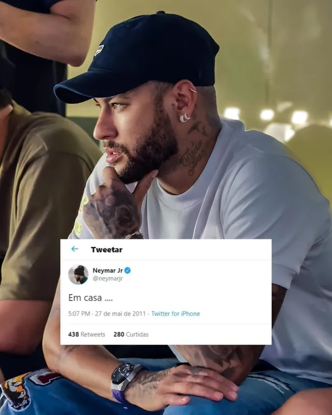 Neymar assiste ao jogo do Santos | Foto: Divulgação