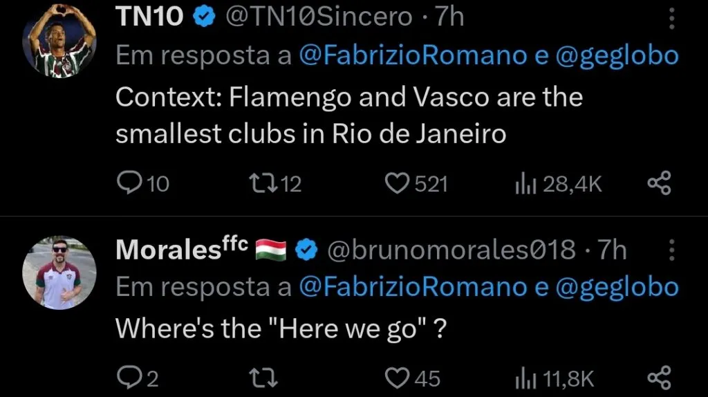 Repercussão via Twitter