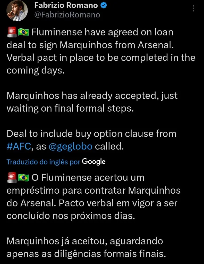 Repercussão via Twitter