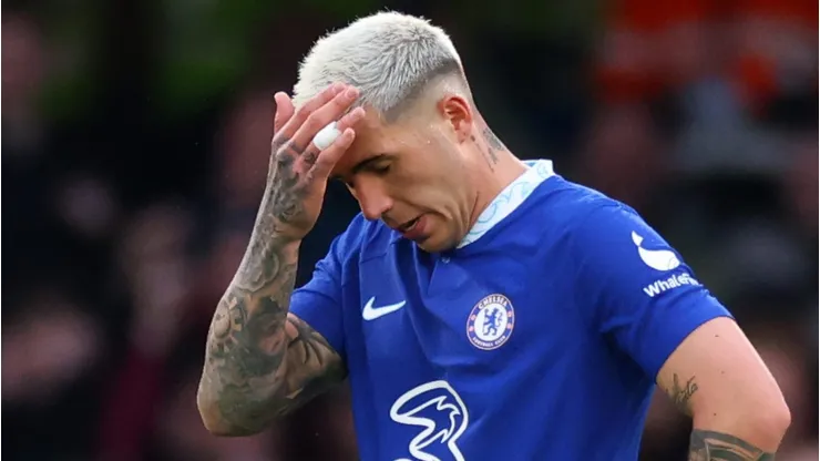 Enzo Fernandez of Chelsea (Photo by Marc Atkins/Getty Images)