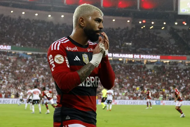 Gabigol pelo Flamengo no Maracanã. (Photo by Wagner Meier/Getty Images)