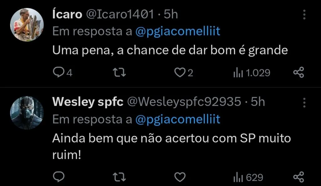 Repercussão via Twitter