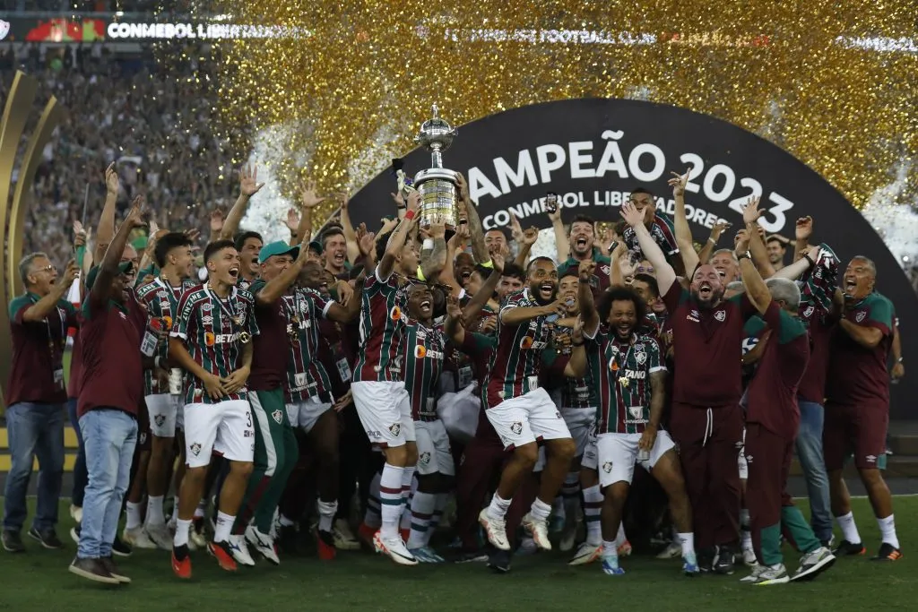 Fluminense campeão da Libertadores valoriza o uniforme. Foto: Ricardo Moreira/Getty Images
