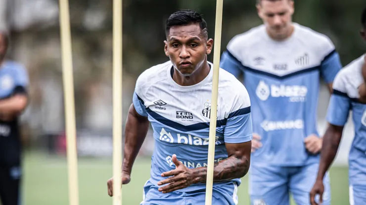 Morelos no Santos (Foto: Raul Baretta/ Santos FC/ Divulgação)