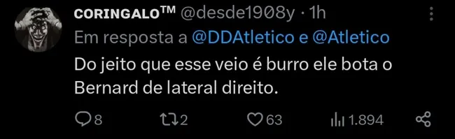 Repercussão via Twitter