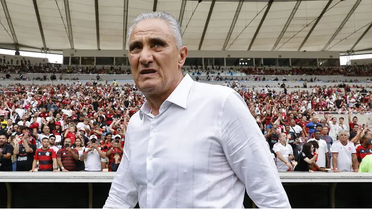 Tite em ação pelo Flamengo. (Photo by Wagner Meier/Getty Images)