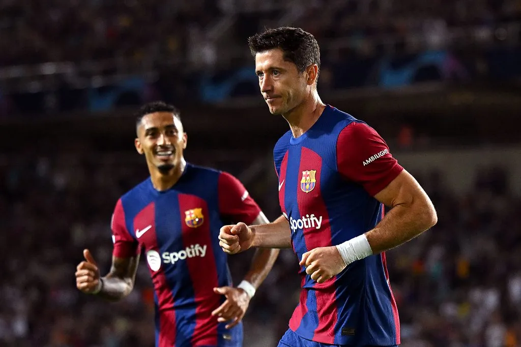 Robert Lewandowski of Barcelona  (Photo by David Ramos/Getty Images)