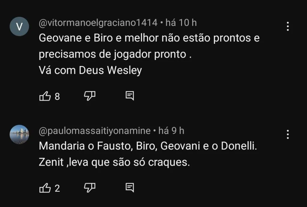 Repercussão via YouTube