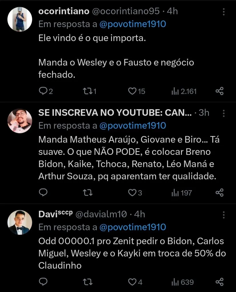 Repercussão via Twitter